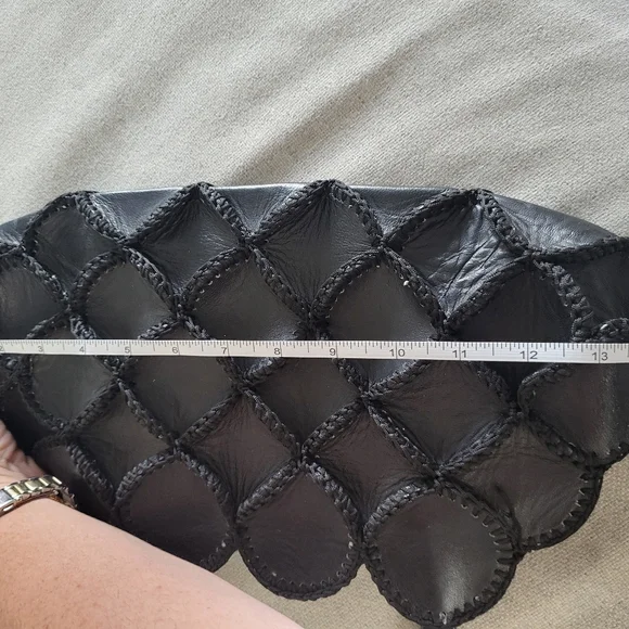 Vintage PU-leather look patchwork bag - Picture 7 of 9